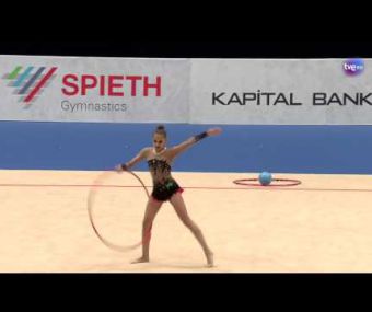 Gimnasia rítmica. Cto Europa 2013. Competición por equipos. Margarita Mamun (aro)