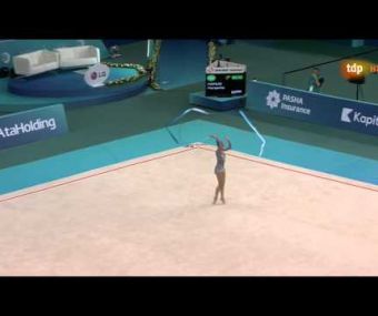 2014 Rhythmic Gymnastics European Championships. Margarita Mamun. Ribbon. 18.533