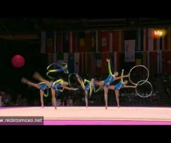 Russia 3 ribbons and 2 hoops World Championships Montpellier 2011